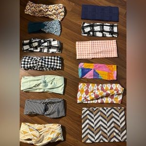 13 plaid/designed women’s headbands